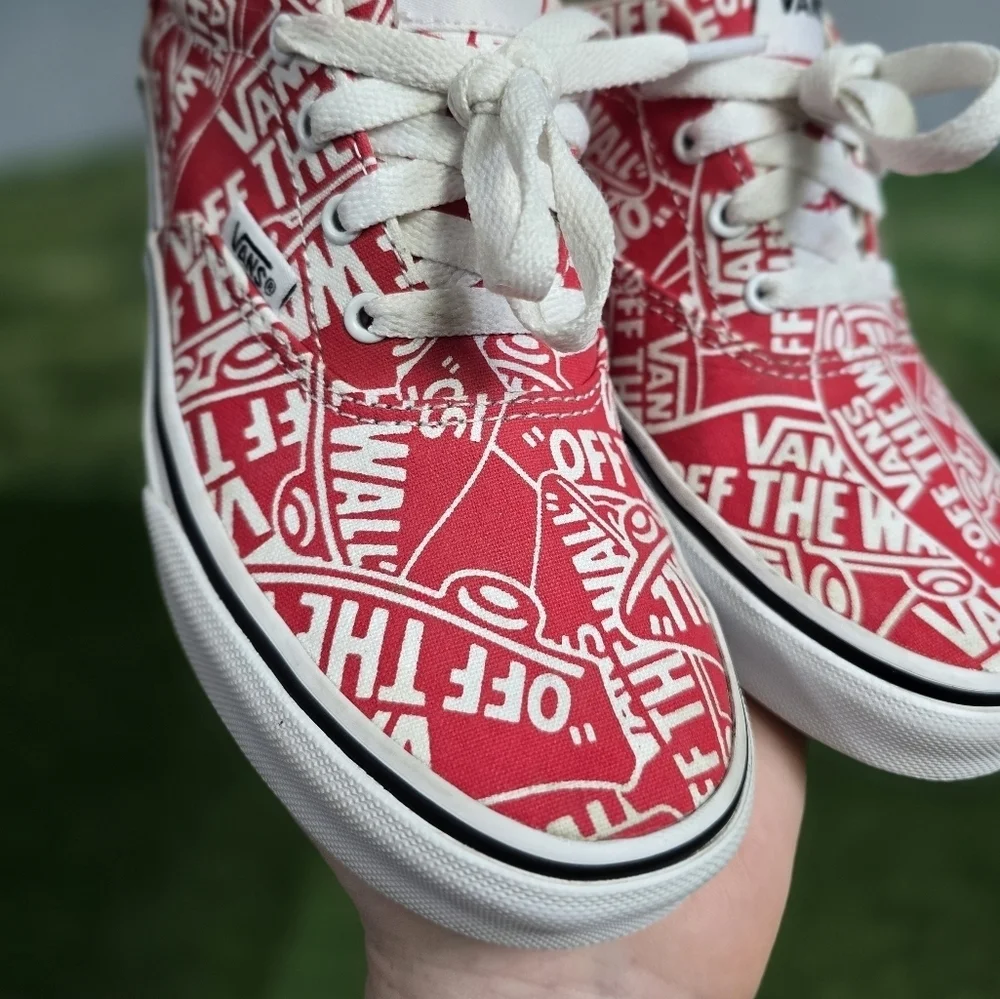 Vans | All Over Logo laced cotton canvas casual skate sneakers \ youth \ unisex